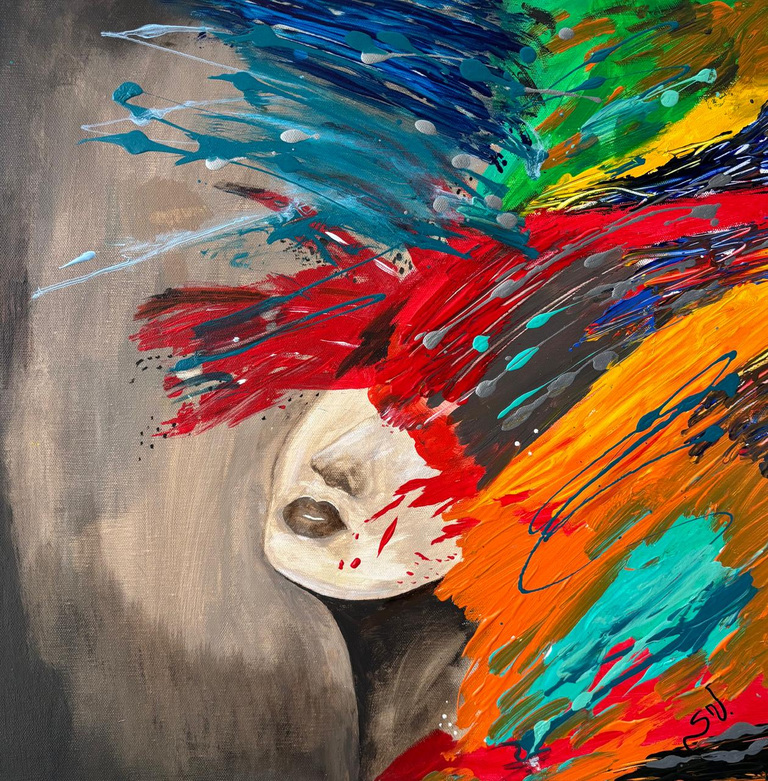 Obra «Estalla en colores» de Sandra Vivas García.