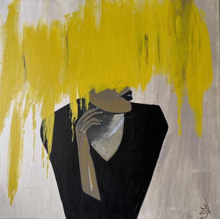 Obra «Mujer tras la ventana» de Sandra Vivas García.